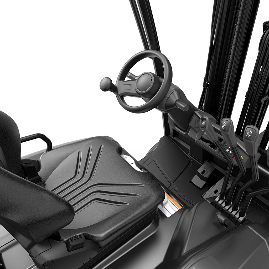 Las fb14-20cn2 triciclo tienen una cabina abierta y espaciosa