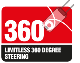 Tienen Dirección 360gº de serie las carretillas electricas triciclo fb14-20cn2