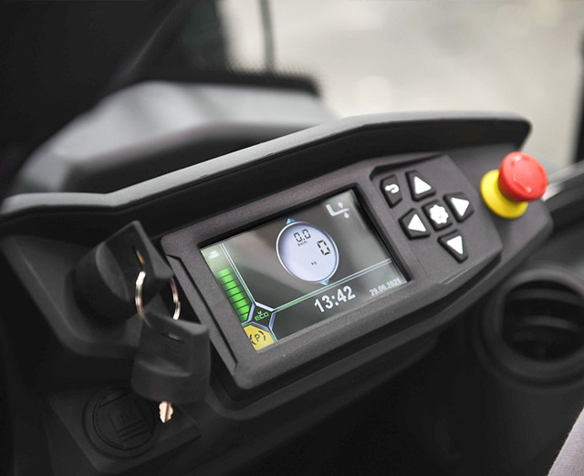 La pantalla multifuncion de las carretillas elévadoras fb14-20cn2 triciclo